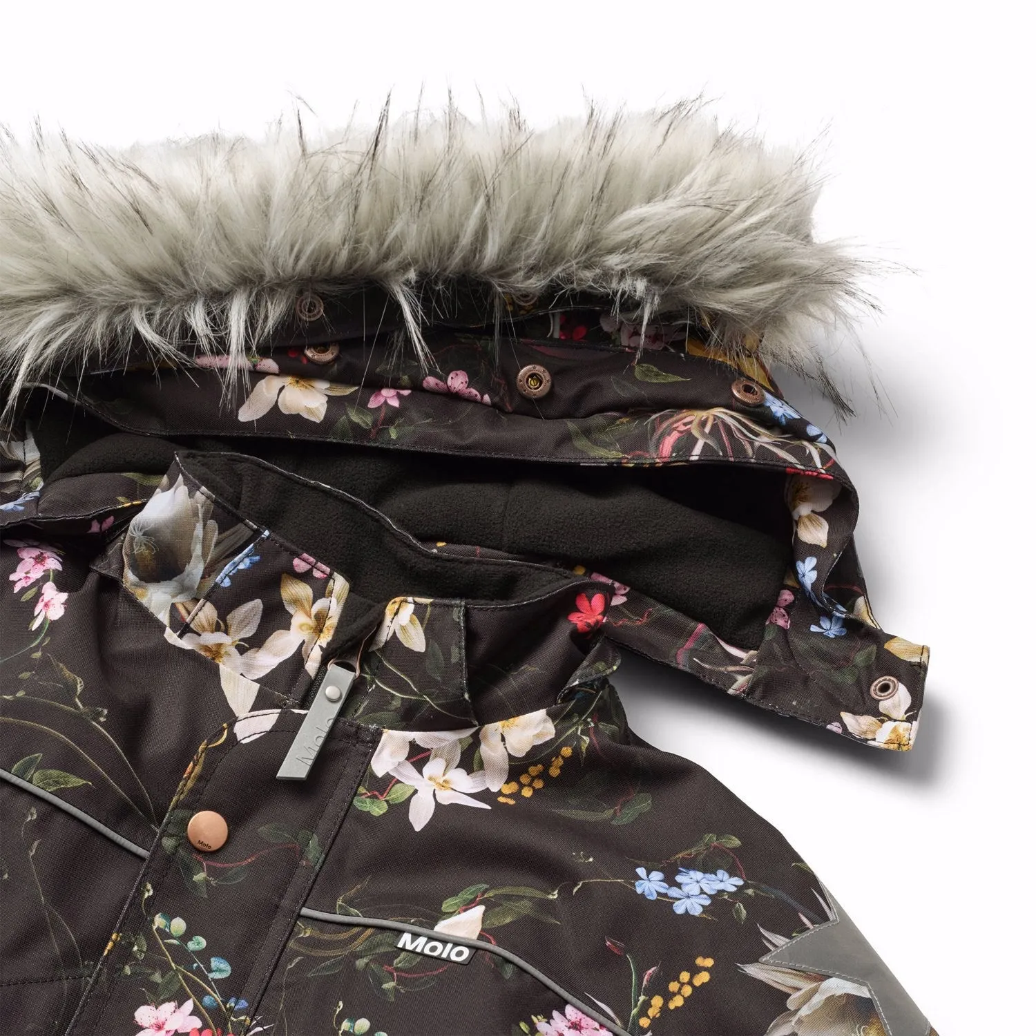 Molo Paisley Flowers Polaris Fur Junior Snowsuit Limited-Edition