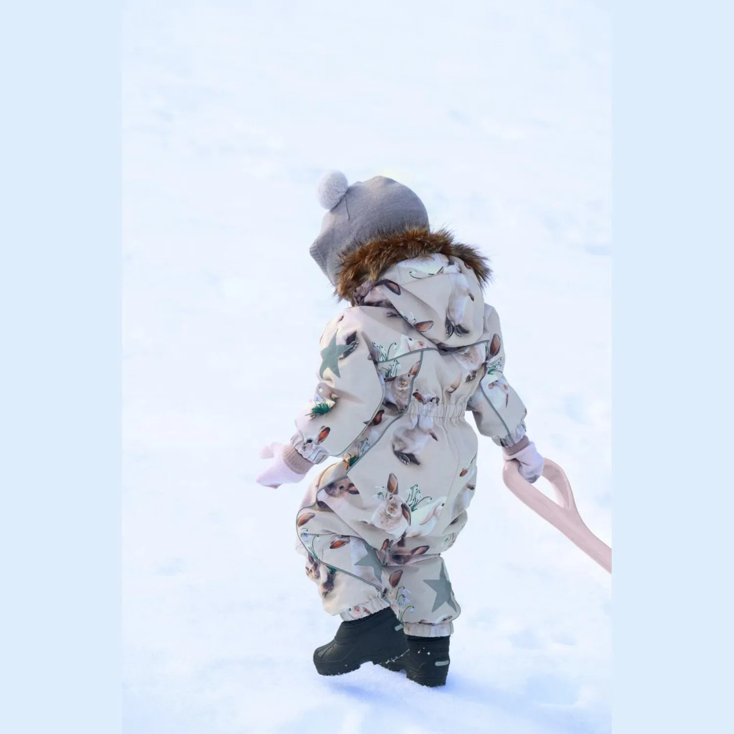 Molo Polar Bear Joy Pyxis Fur Snowsuit Compressible Versatile button-down blouse