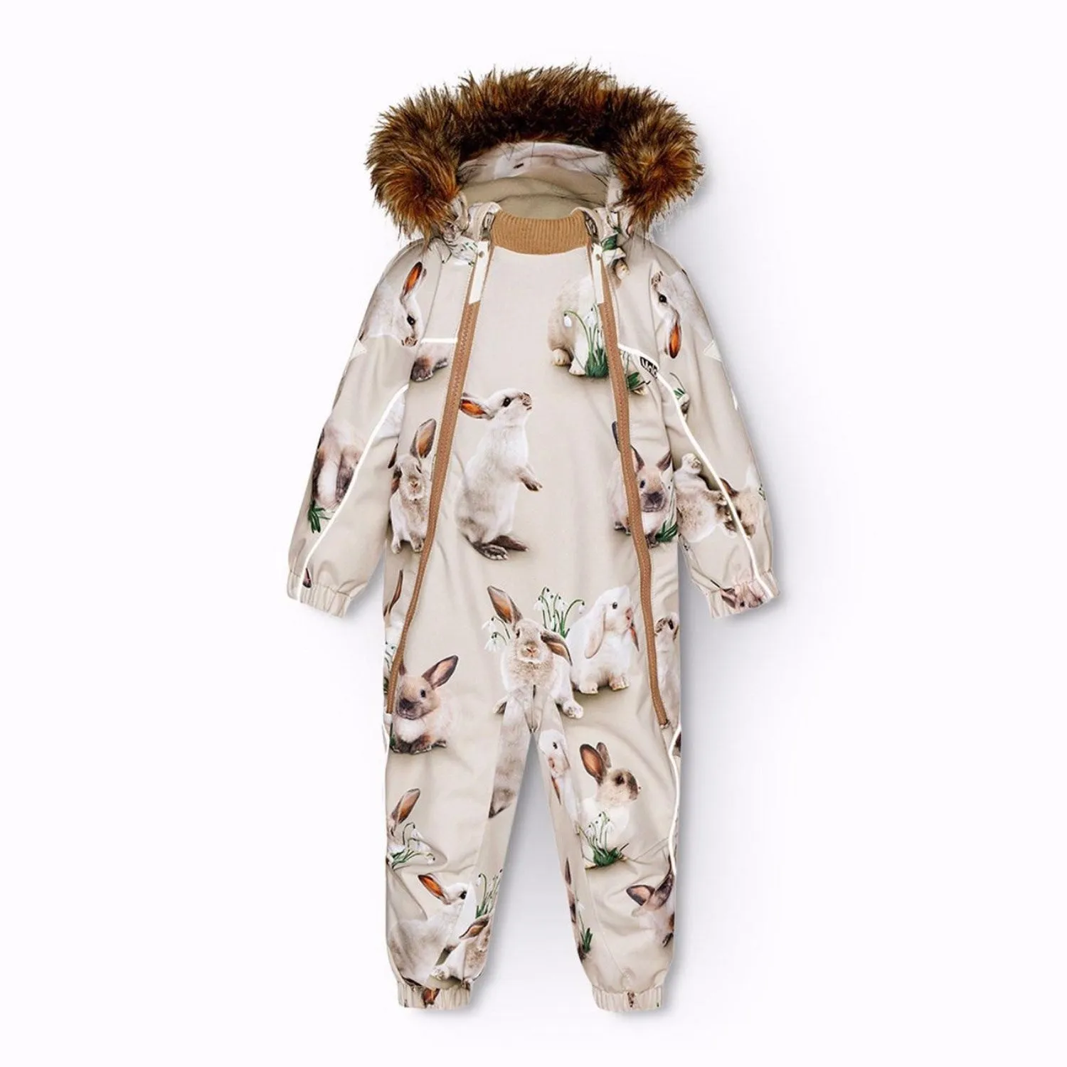 Molo Winter Rabbits Pyxis Fur Snowsuit Travel-Style