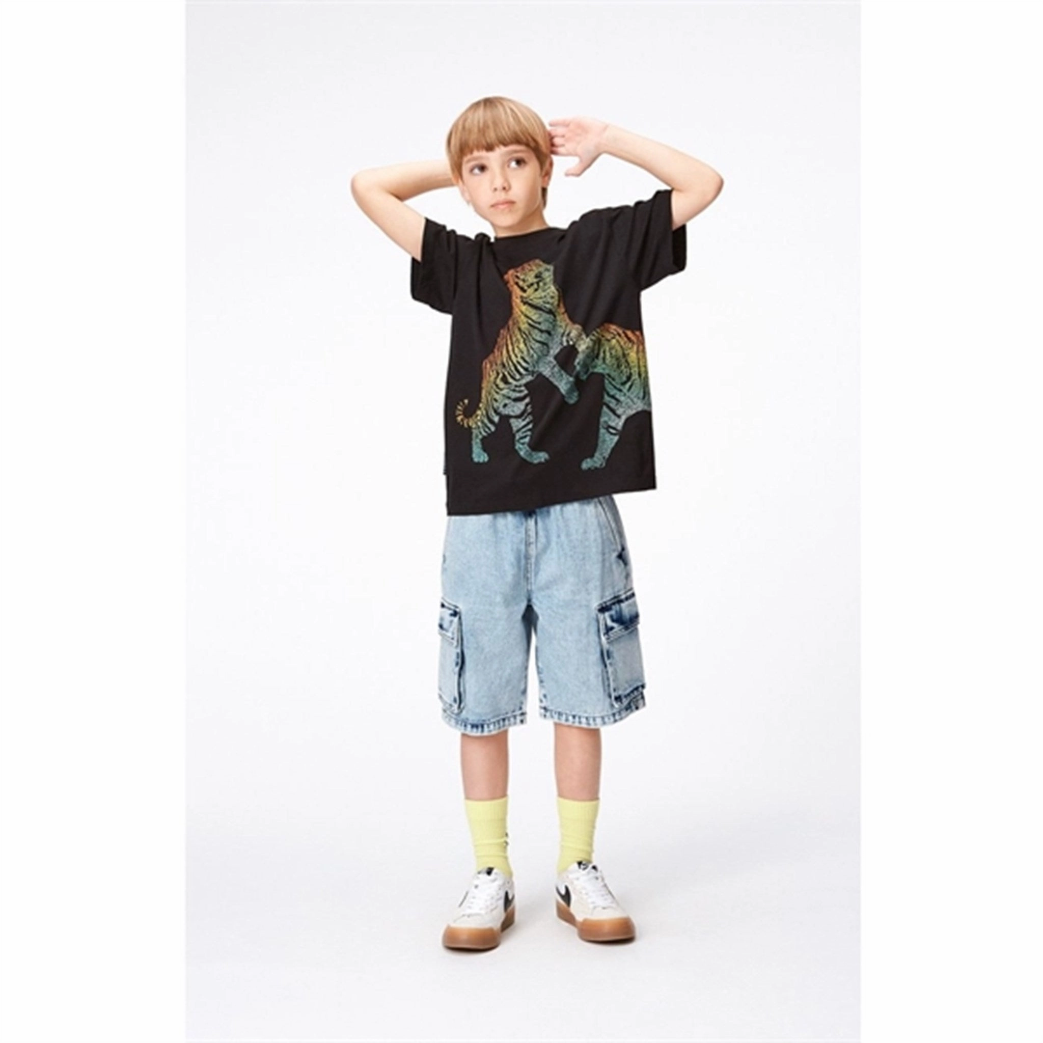 HighBackRise Daily Casual Molo Light Stone Denim Alvy Shorts