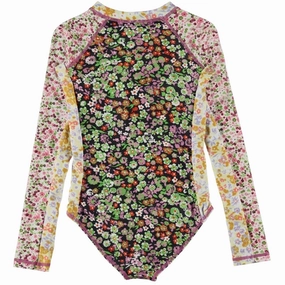 Molo Meadow Night Necky Swimsuit Smooth-Edges High-Neck