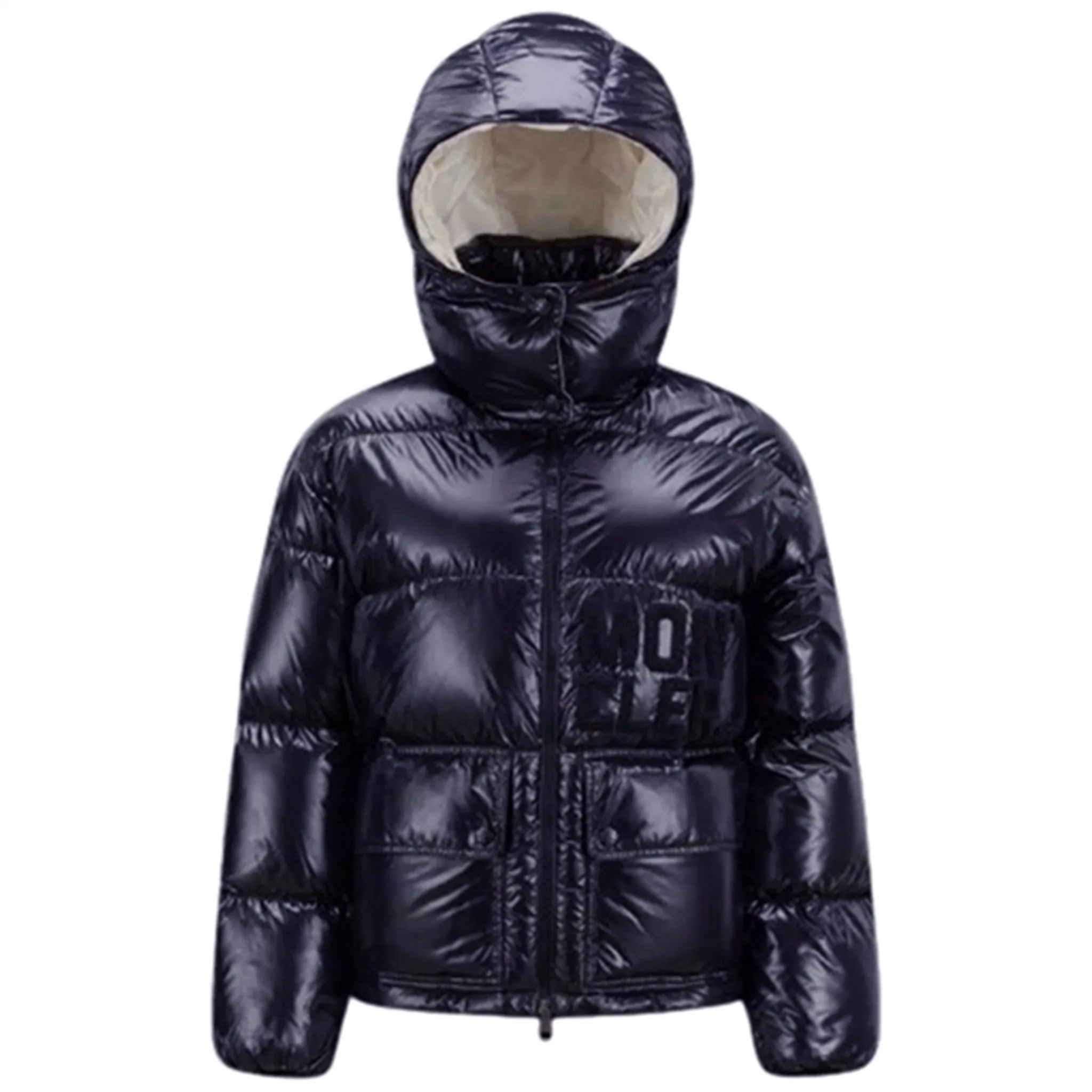 Moncler Abbaye Jacket Navy Ribbed Cuffs Poise