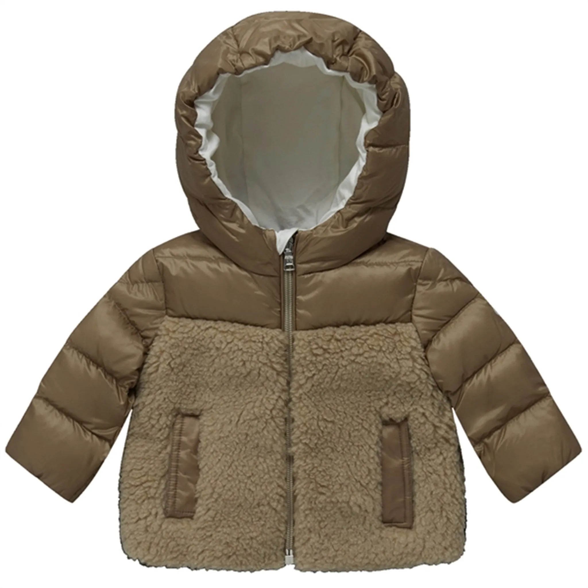 Moncler Amin Jacket Light Brown Embroidered-Sleeve Slim-fit
