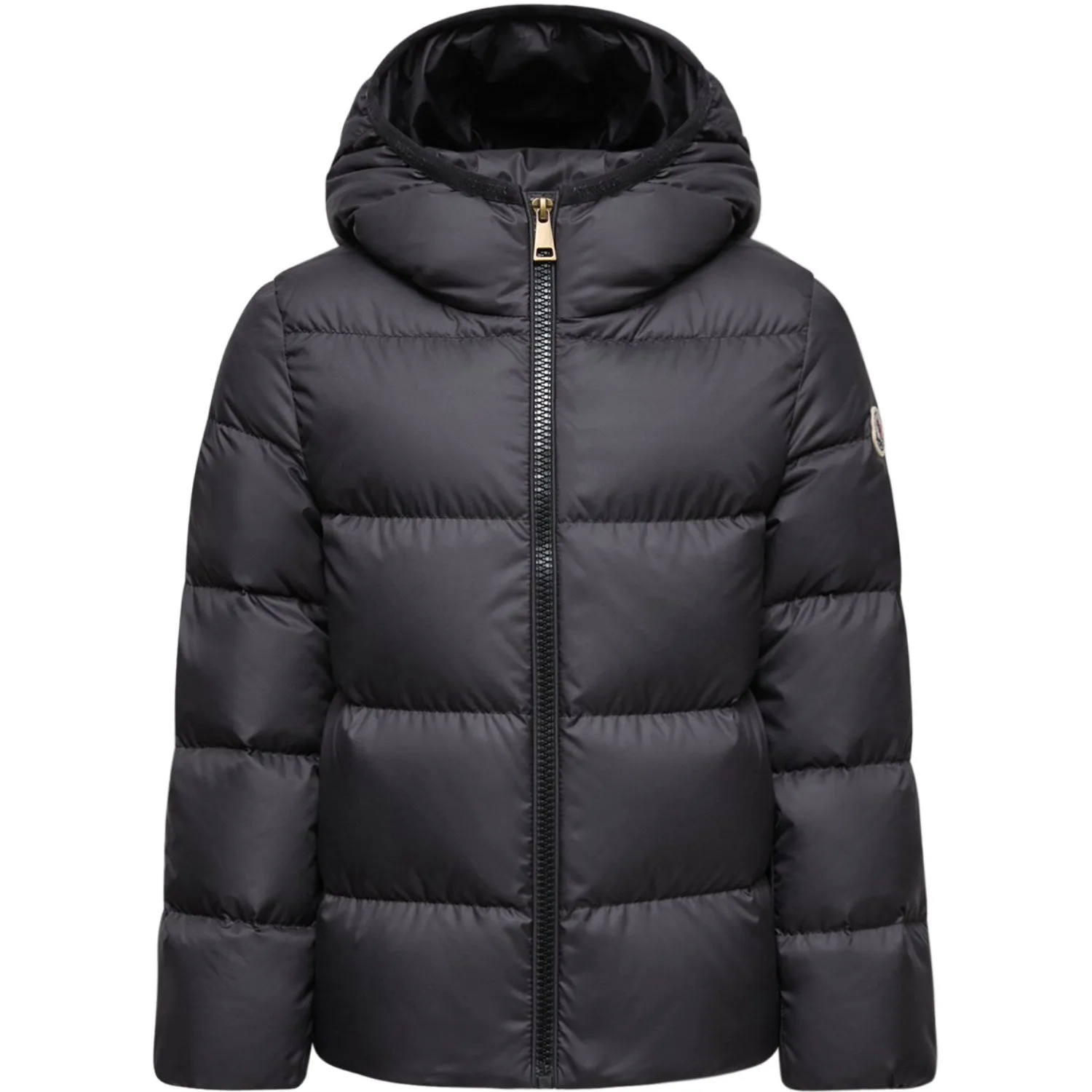 Metallic-Shine Sleeveless Moncler Black Beulah Jacket