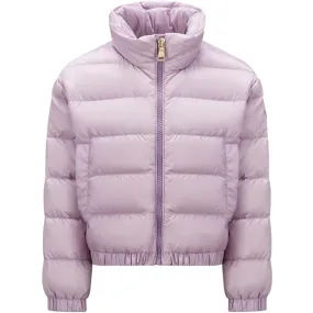 Quilted-Texture Moncler Musa Down Jacket Lilac
