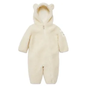 Lace-Sleeve Moncler Natural Snowsuit