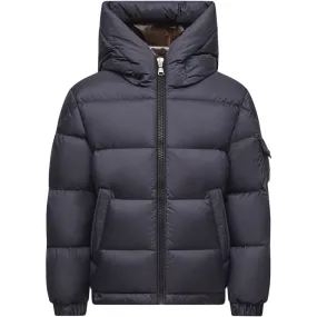 Moncler Navy Eranu Jacket Geometric-pattern