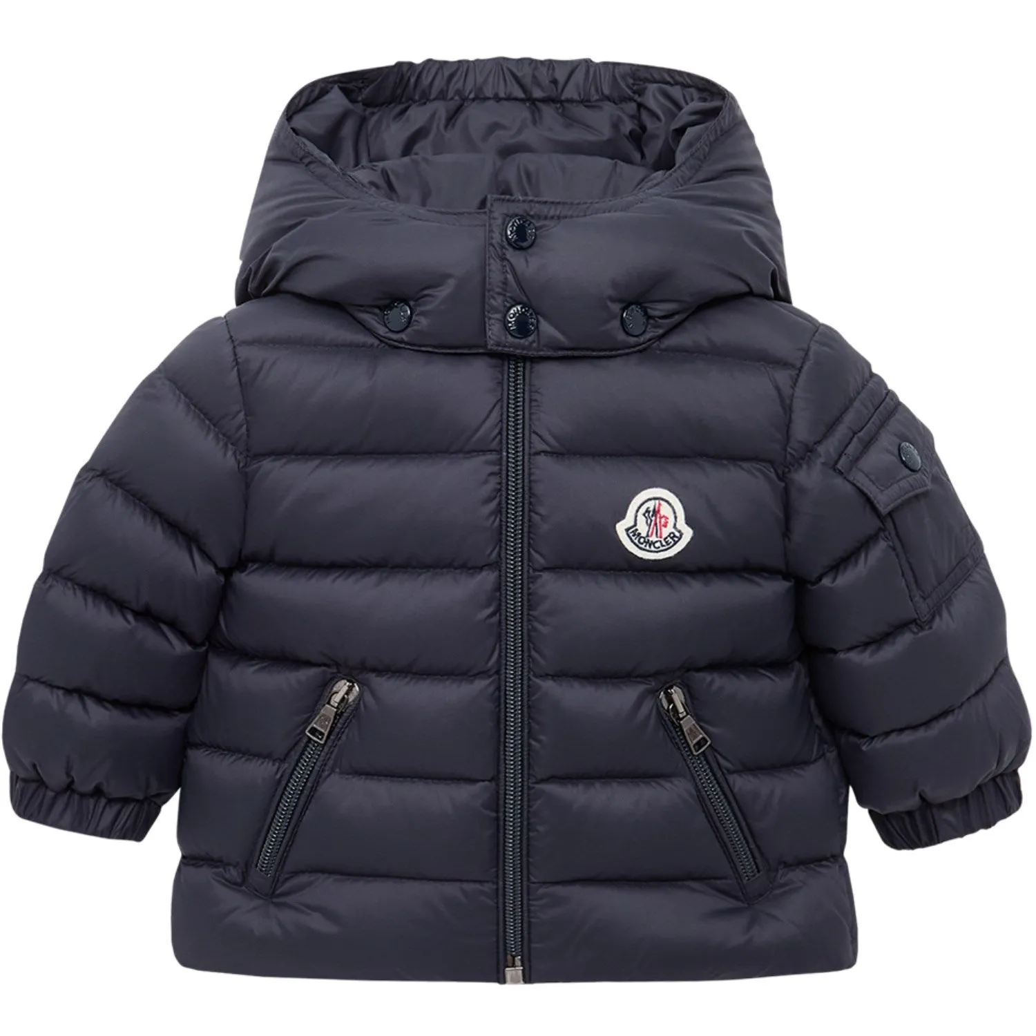 Moncler Navy Jules Jacket animal-print Lace-Trim