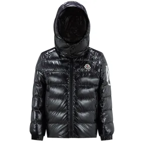 Moncler Saulx Jacket Black Embroidered-Detail Stud-Detail
