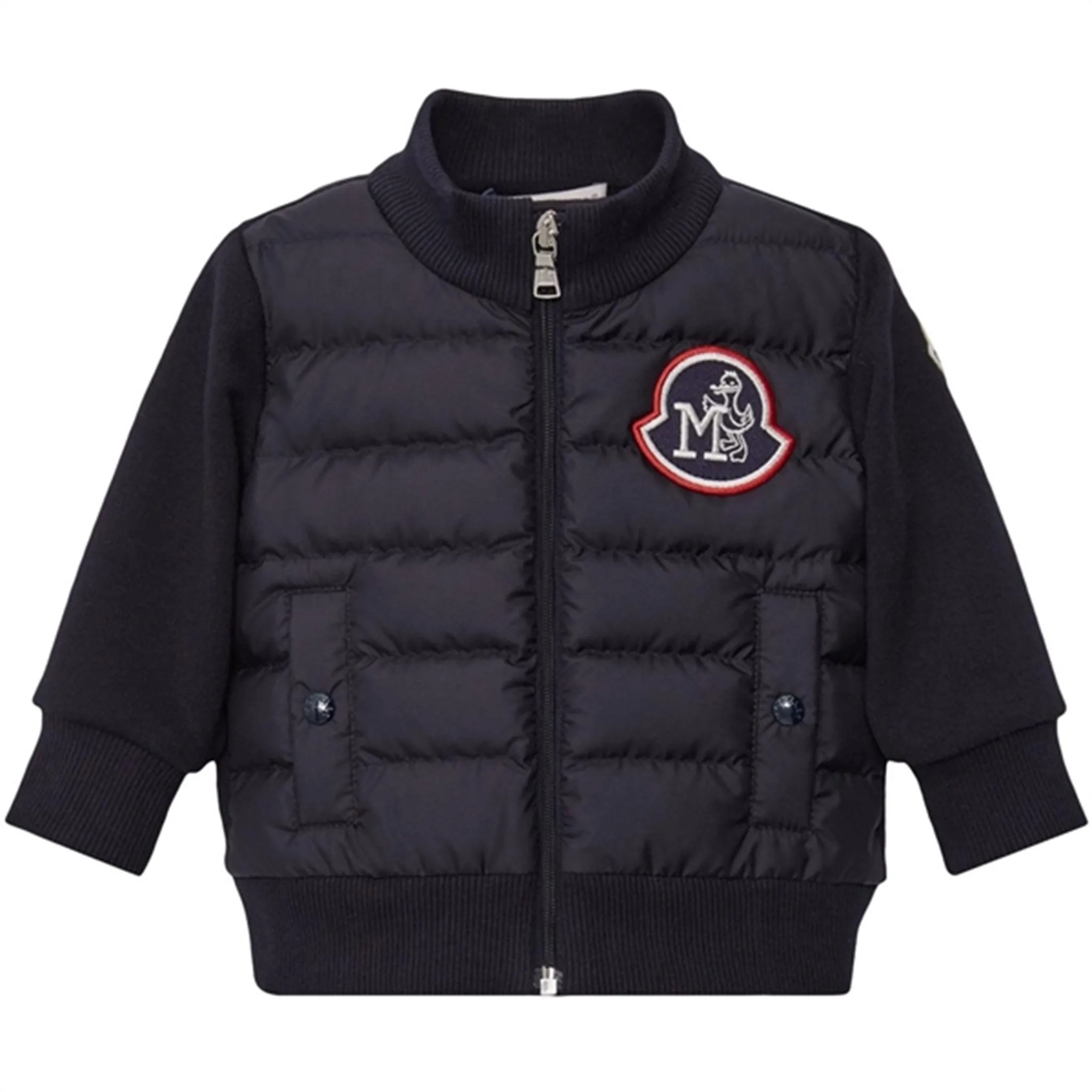 Moncler Zip Up Cardigan Navy sports event Secure Chest Pocket