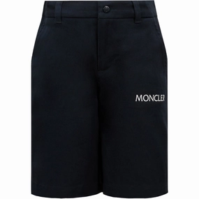 Moncler Navy Shorts Wrinkle Resistant Finish
