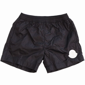 Moncler Swim Shorts Boxer Mare Black Waterfront Leisure Snag Free Fabric Technology