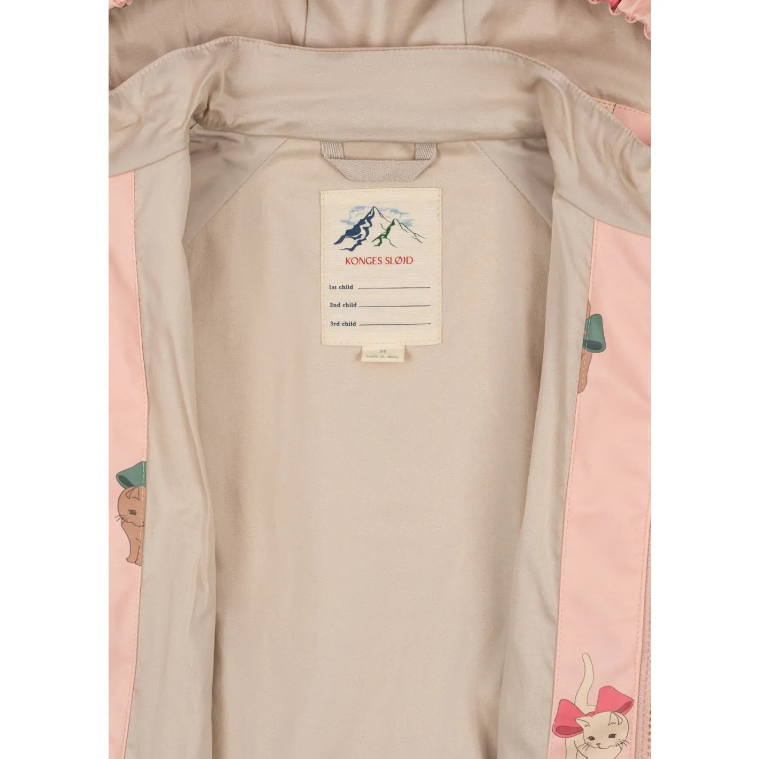 Konges Sl?jd Bow Kitty Pink Rainy Palme Set Girl Casual Look Outdoor Fit