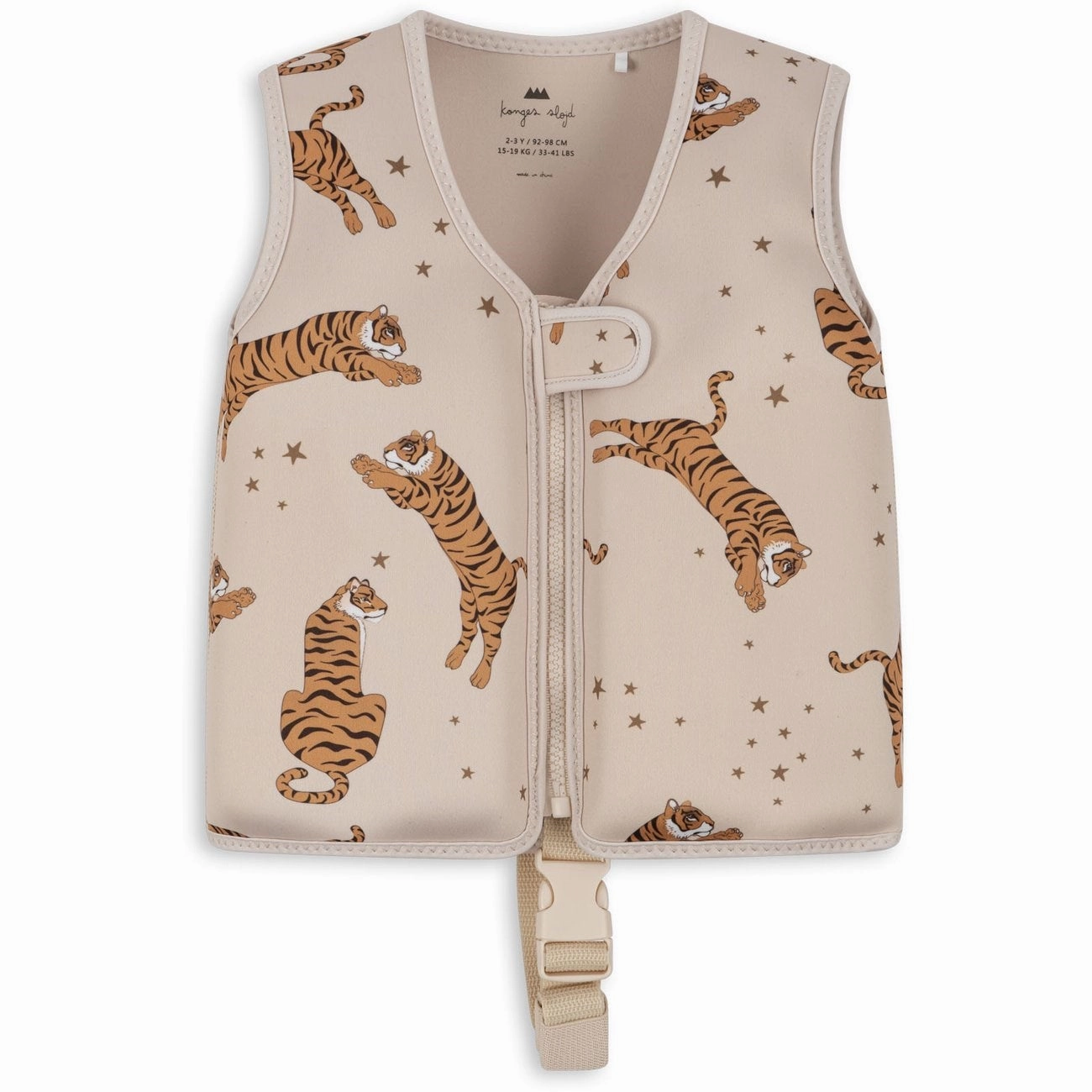 Konges Sl?jd Neoprene Swim Vest Tiger hassle-free Moisture Wicking Interior