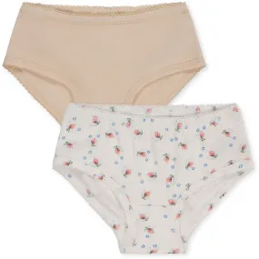 Heat Regulation Konges Sl?jd Brise D?? ??t?? White/Nouvelle Peach Basic 2-Pack Underpants