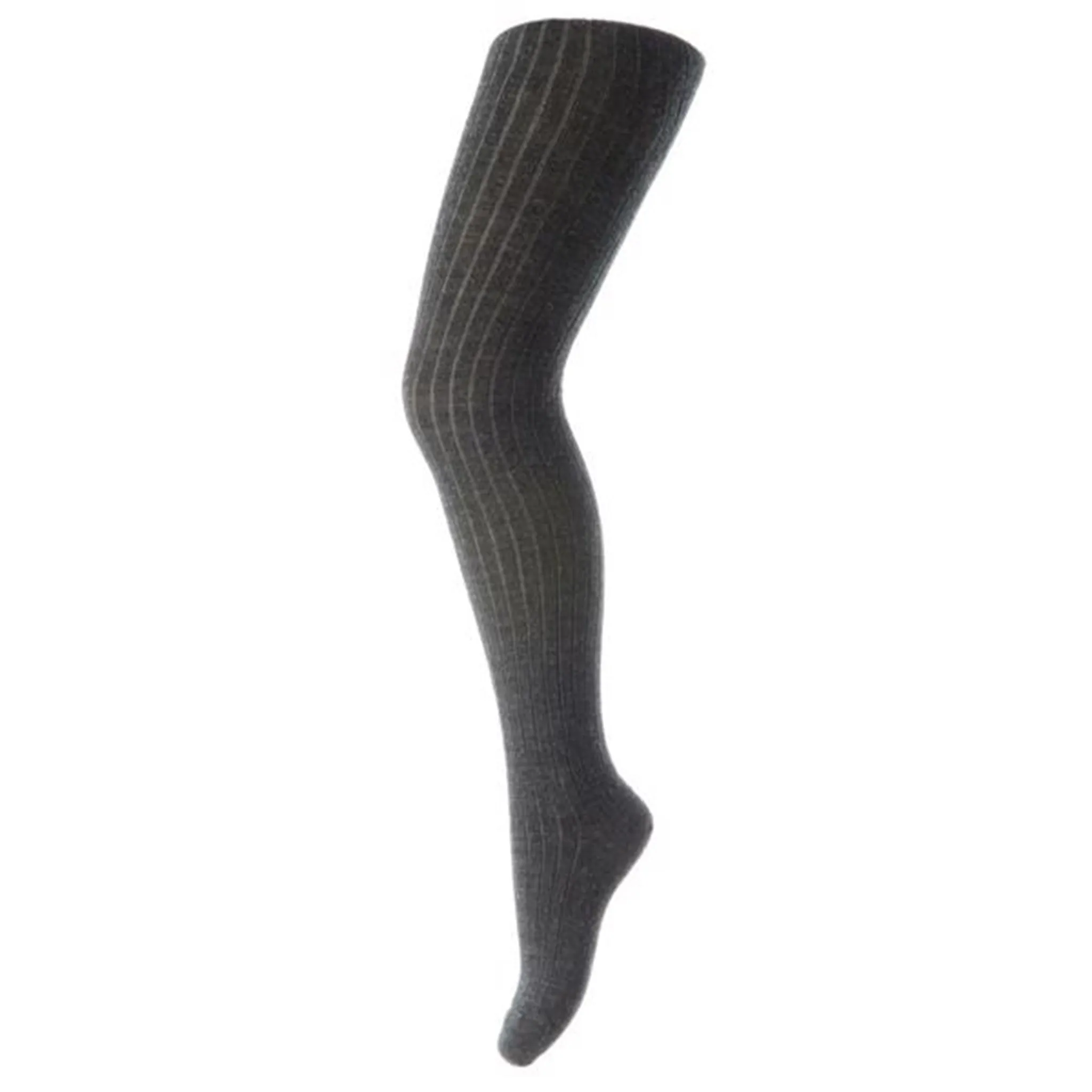 MP 128 Wool Rib Tights 497 Dark Grey Melange Curvy slim fit