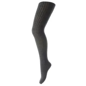 MP 128 Wool Rib Tights 497 Dark Grey Melange Elegant-appearance-feature