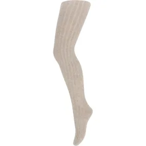 Form Shaping Wear MP 130 Cotton Rib Tights Beige Melange