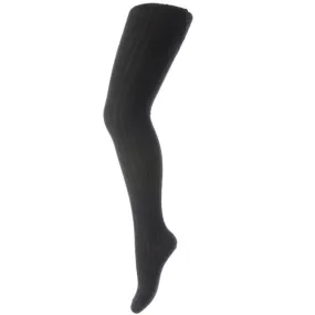 Lined-interior MP Cotton Rib Tights Black