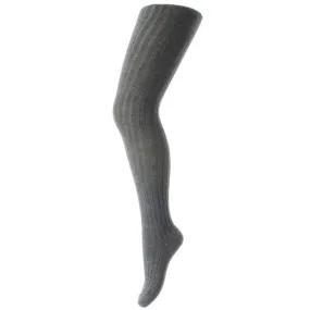 MP Cotton Rib Tights Grey Smooth-texture Soft-touch
