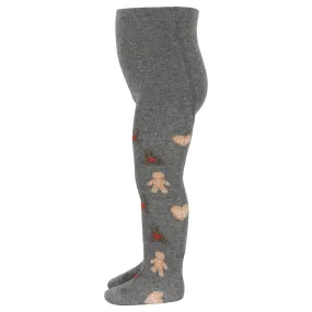 Mp Danmark Christmas Tights Grey Melange Loose Rare