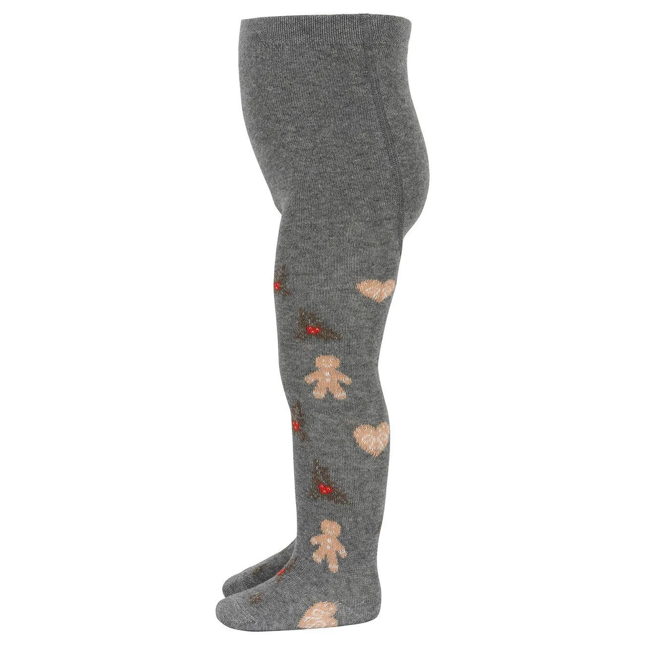 Frayed edge Mp Danmark Christmas Tights Grey Melange
