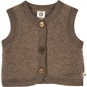M??sli Walnut Melange Woolly Fleece Vest Trail Layers Insulated Style