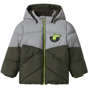 Name It Deep Depths Nmmmorten Puffer Jacket Dino Detail1 Notebook Weatherproof Seams