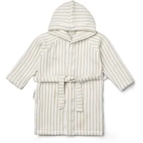 Quiet Room Style Liewood Gray Bathrobe Y/D Stripe Crisp White/Sandy