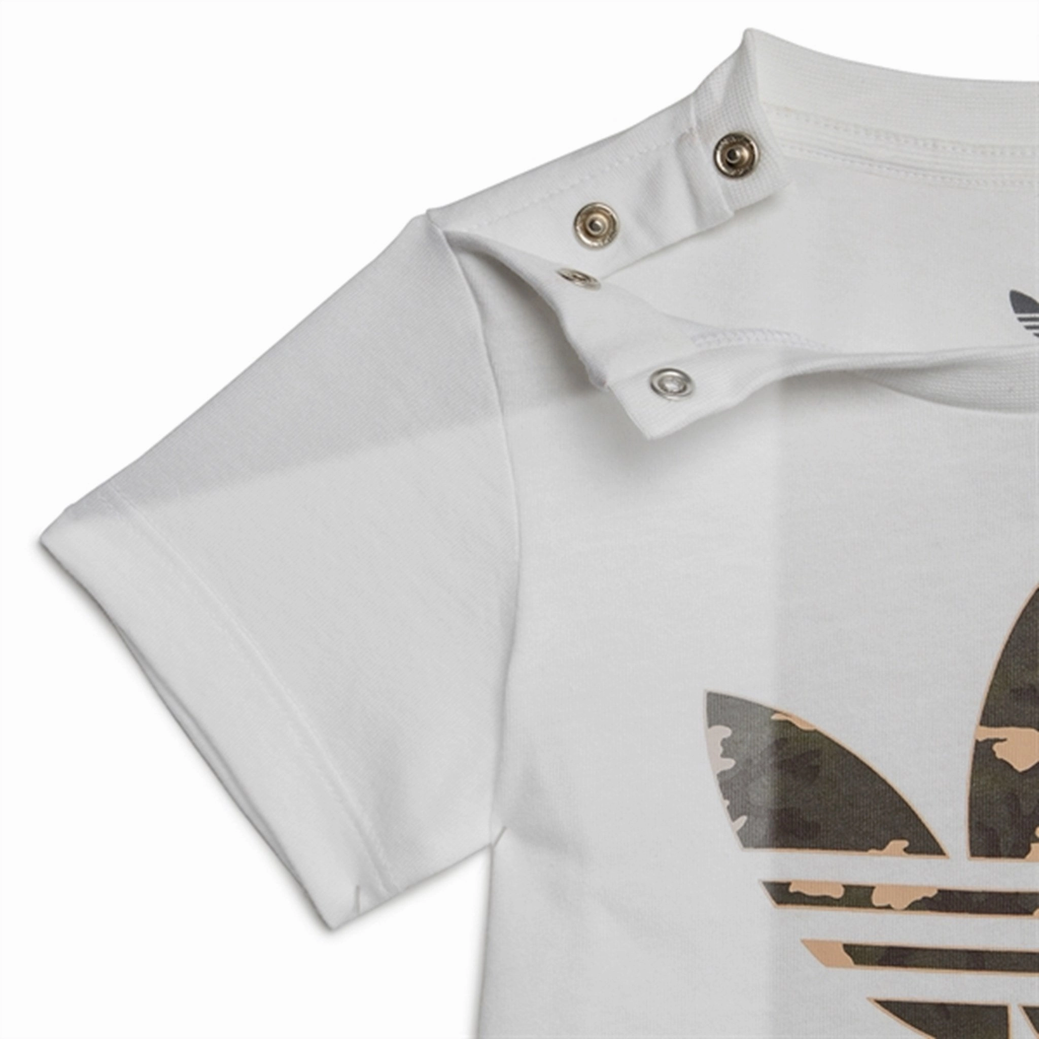 tall sizing button-down look adidas Originals White Shorts Tee Set