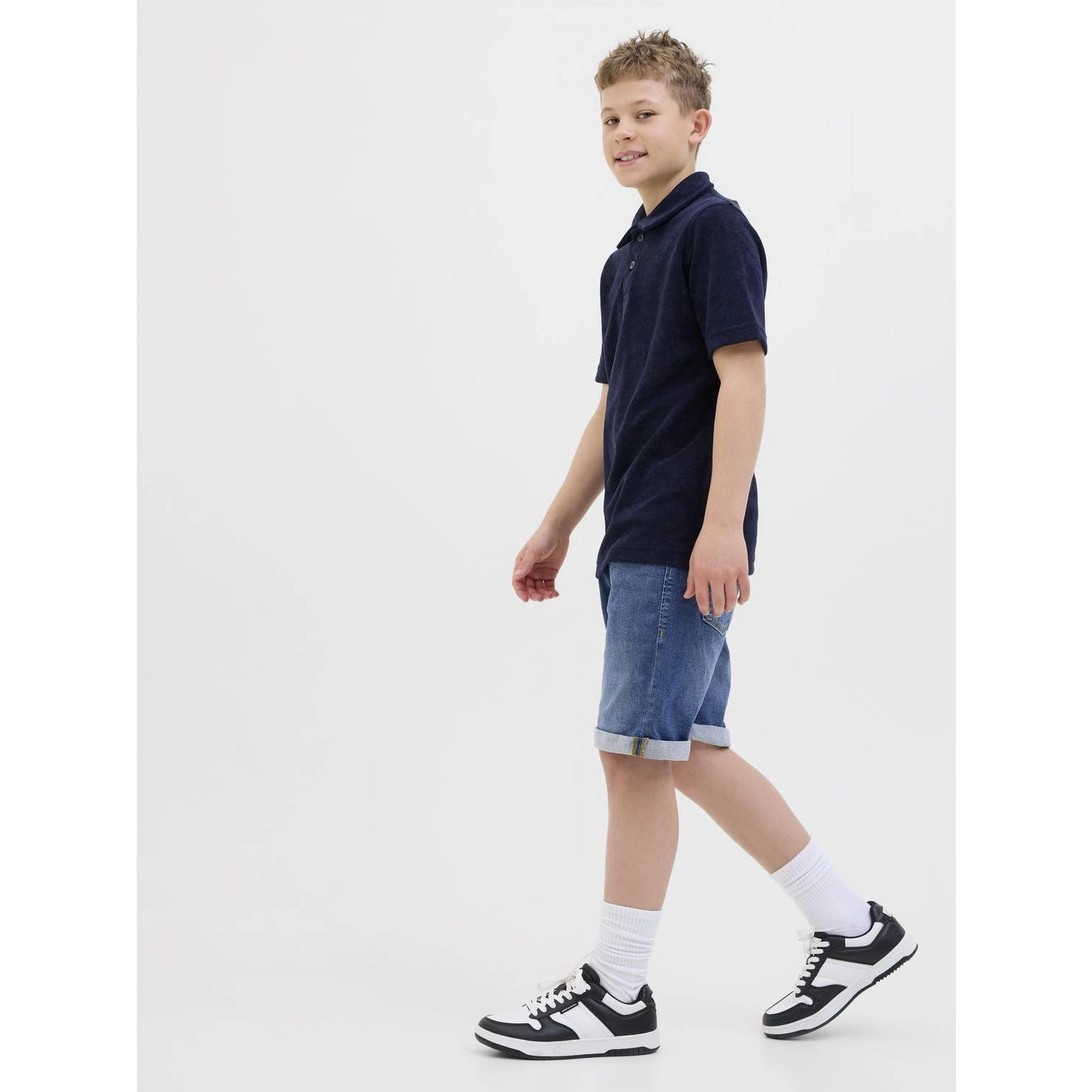 Fleece Lining Trend Essential Jack & Jones Junior Blue Denim Jwhrick Jjoriginal Shorts Sq 327 Jnr