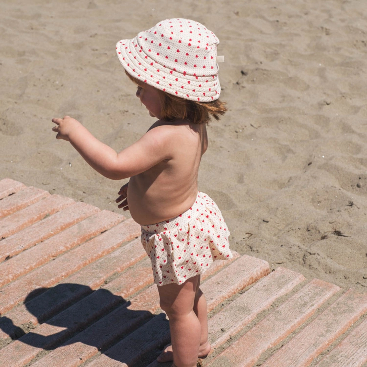 Casual-Comfort That's Mine Lots Of Love Red Sally Swim Shorts