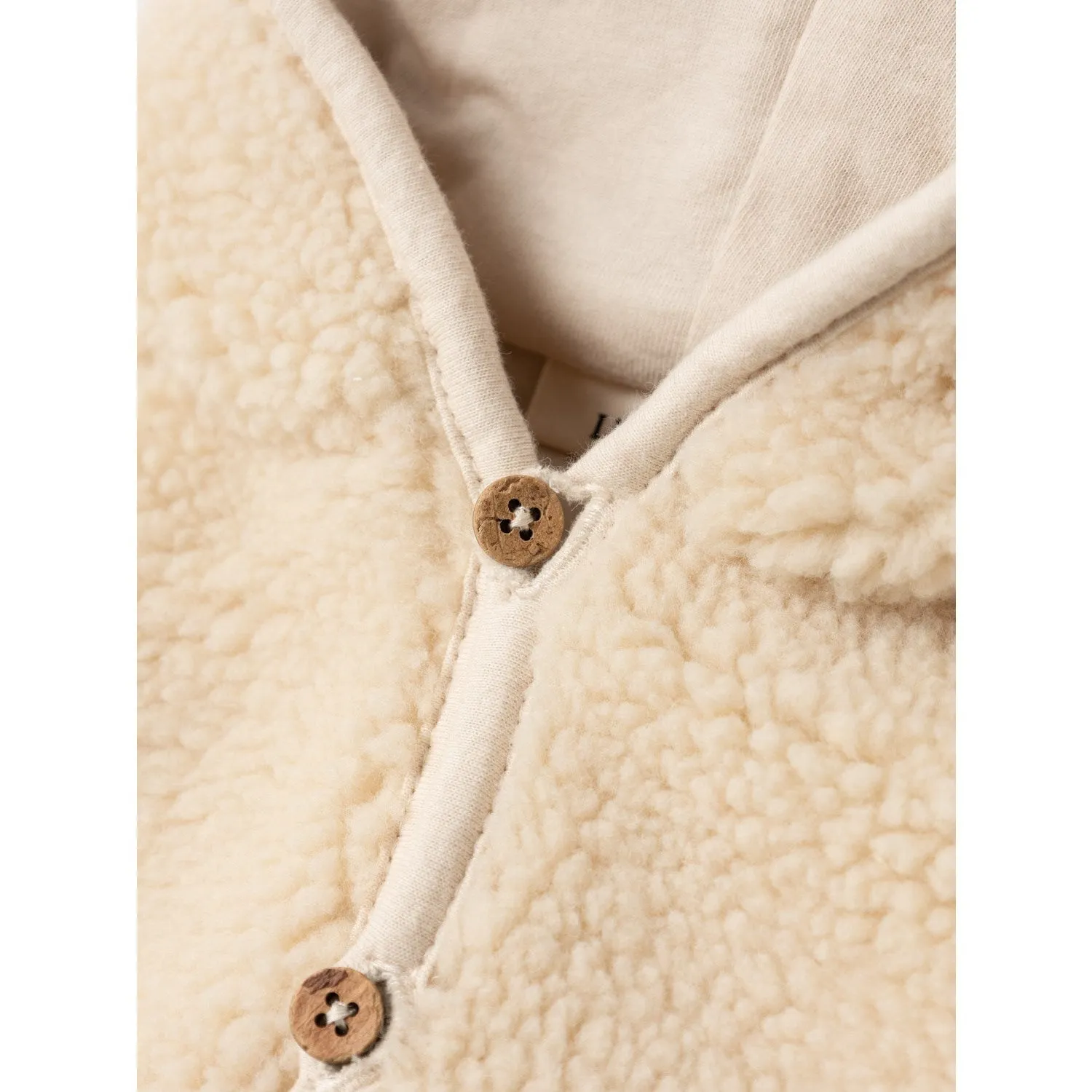 Matte-Lining Relaxed-fit top Lil'Atelier Sandshell Naolin Sherpa Suit