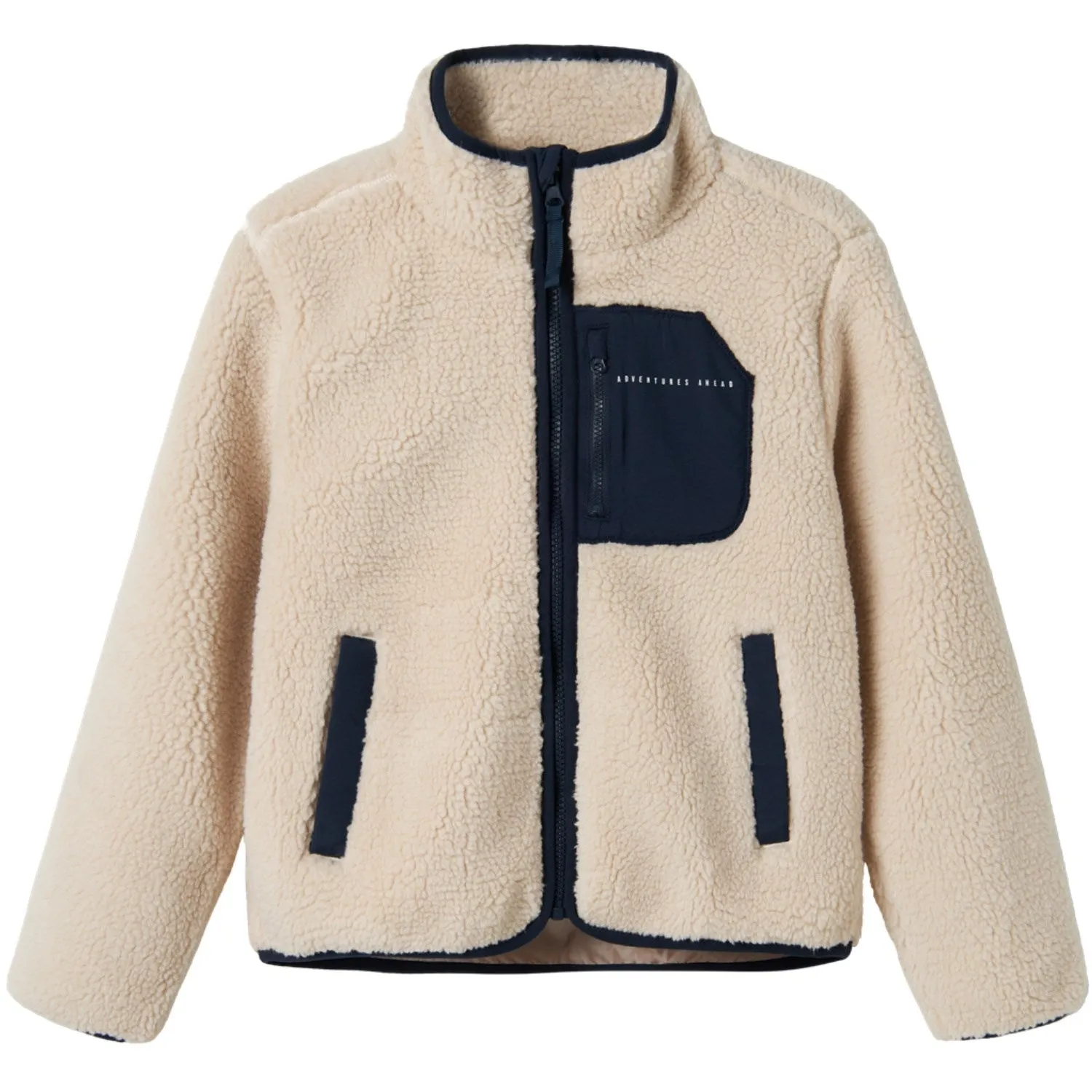 Work Comfort Name It Moonbeam Chest Pocket Dark Sapphire Nknmattia Sherpa Jacket Pb