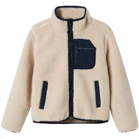 Work Comfort Name It Moonbeam Chest Pocket Dark Sapphire Nknmattia Sherpa Jacket Pb