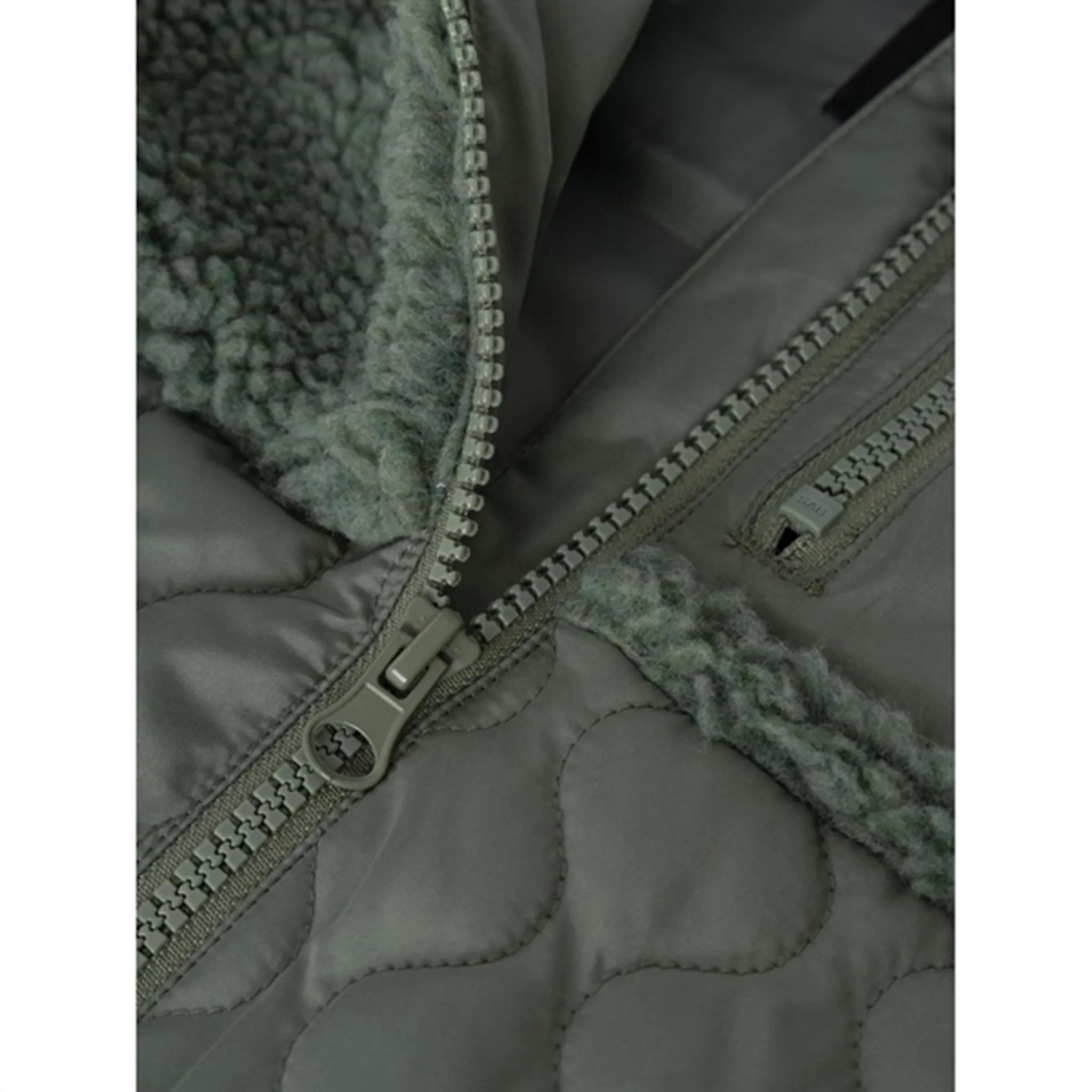 Name it Agave Green Member Quilted Jacket Pin-Tuck