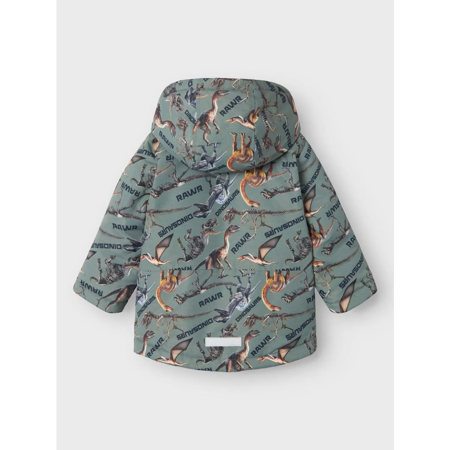 Thermoregulating Insulation Anti Slip Collar Name It Agave Green Rawr Dino Max Jacket AOP