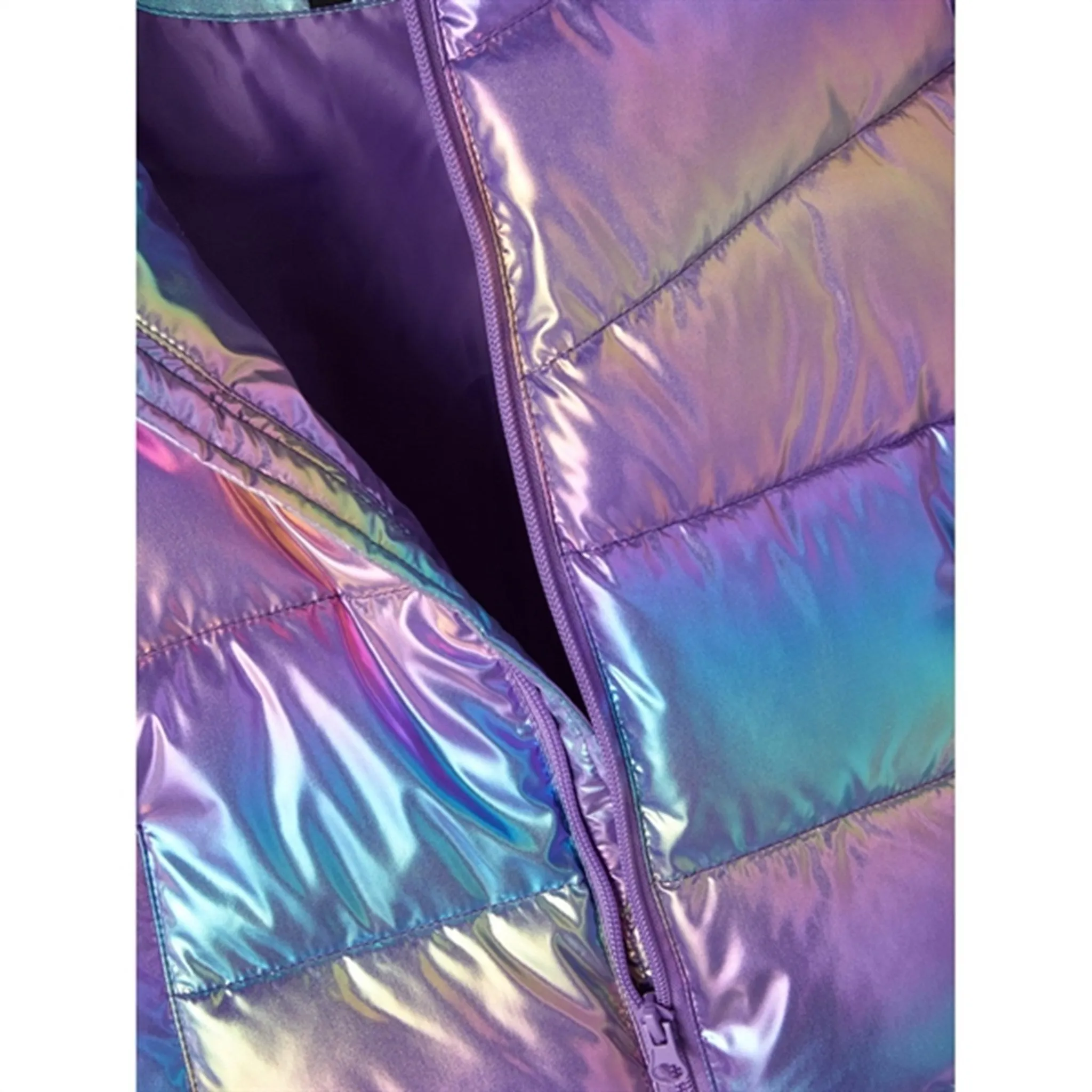 Comfortable work blouse Name it Amethyst Orchid Molina Shiny Puffer Jacket