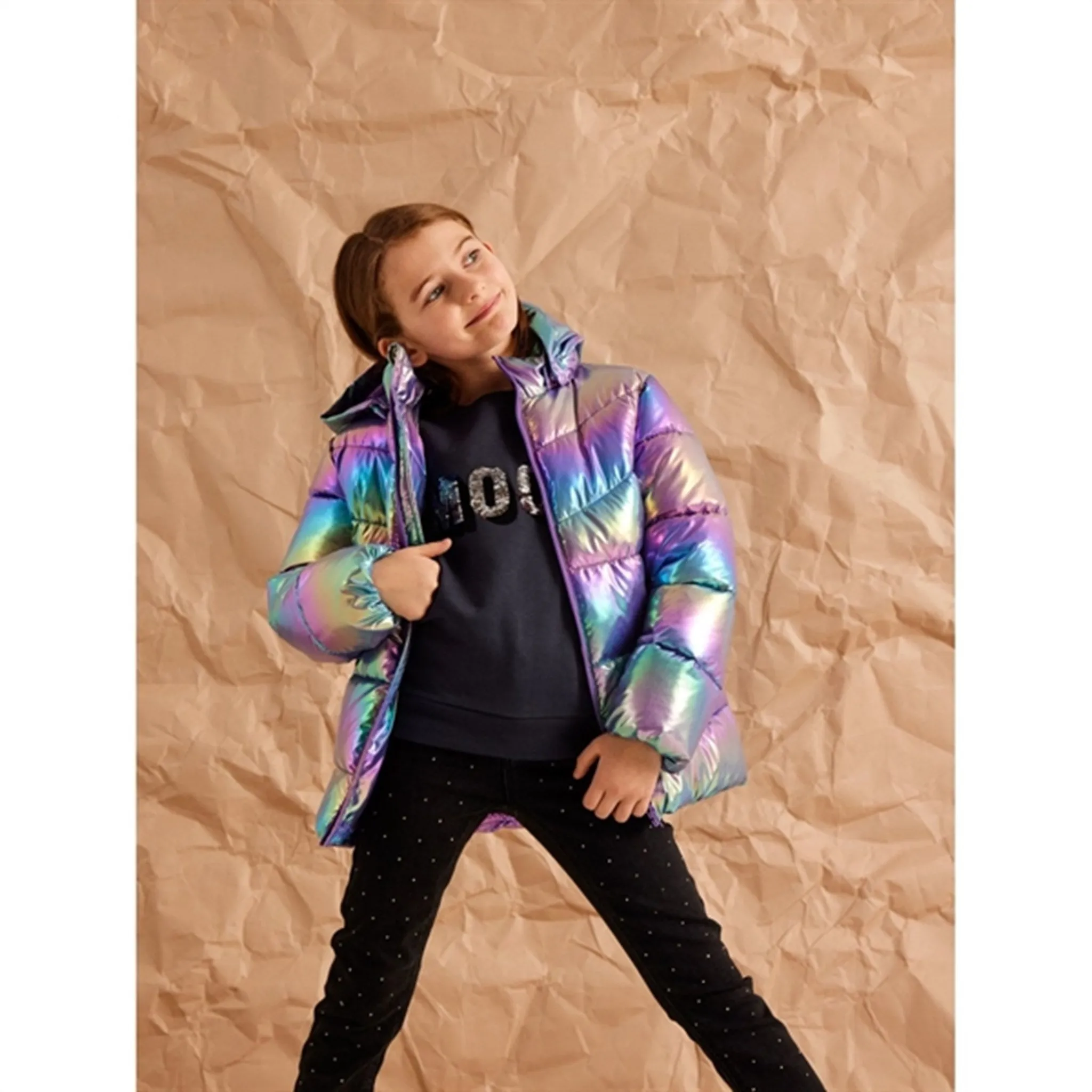 Capsule-Wardrobe Name it Amethyst Orchid Molina Shiny Puffer Jacket