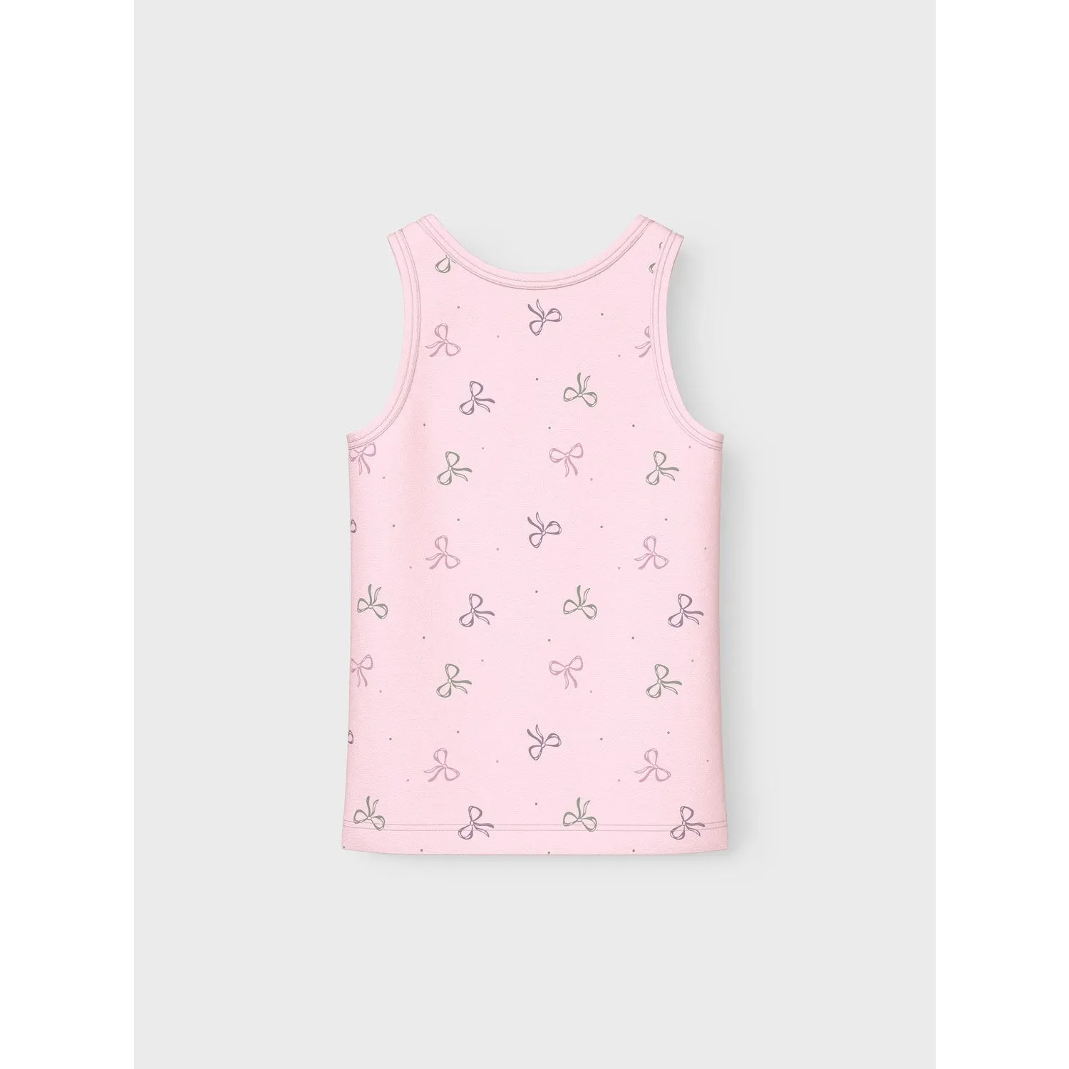 density Yoke Back Name It Barely Pink Tank Top 2-pack Barely Pink Bow Noos
