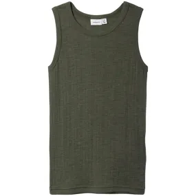Plain Design Anti Static Finish Name it Beetle Wang Wool Needle Tank Top