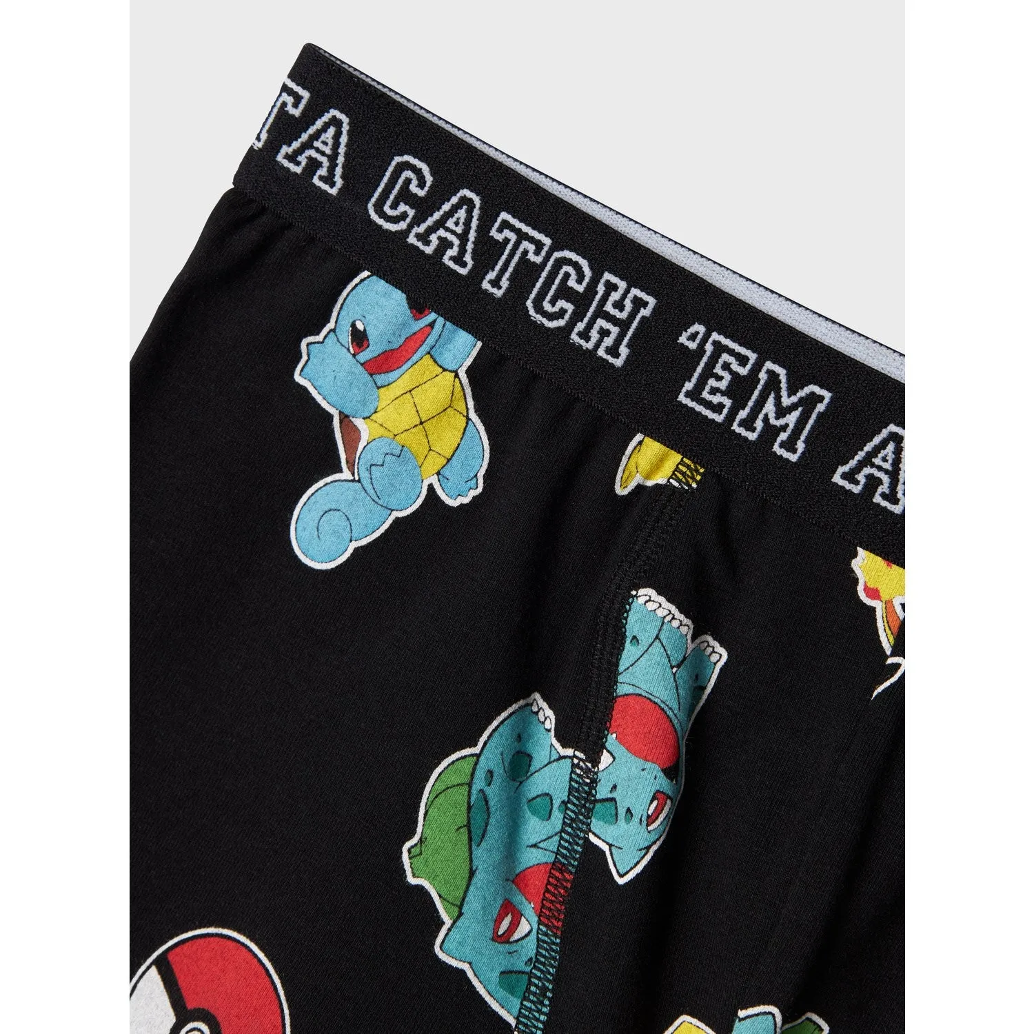 Name It Black Asgar Pokemon Boxer Shorts 2-Pack Noos Sleek Fit Ergonomic Comfort