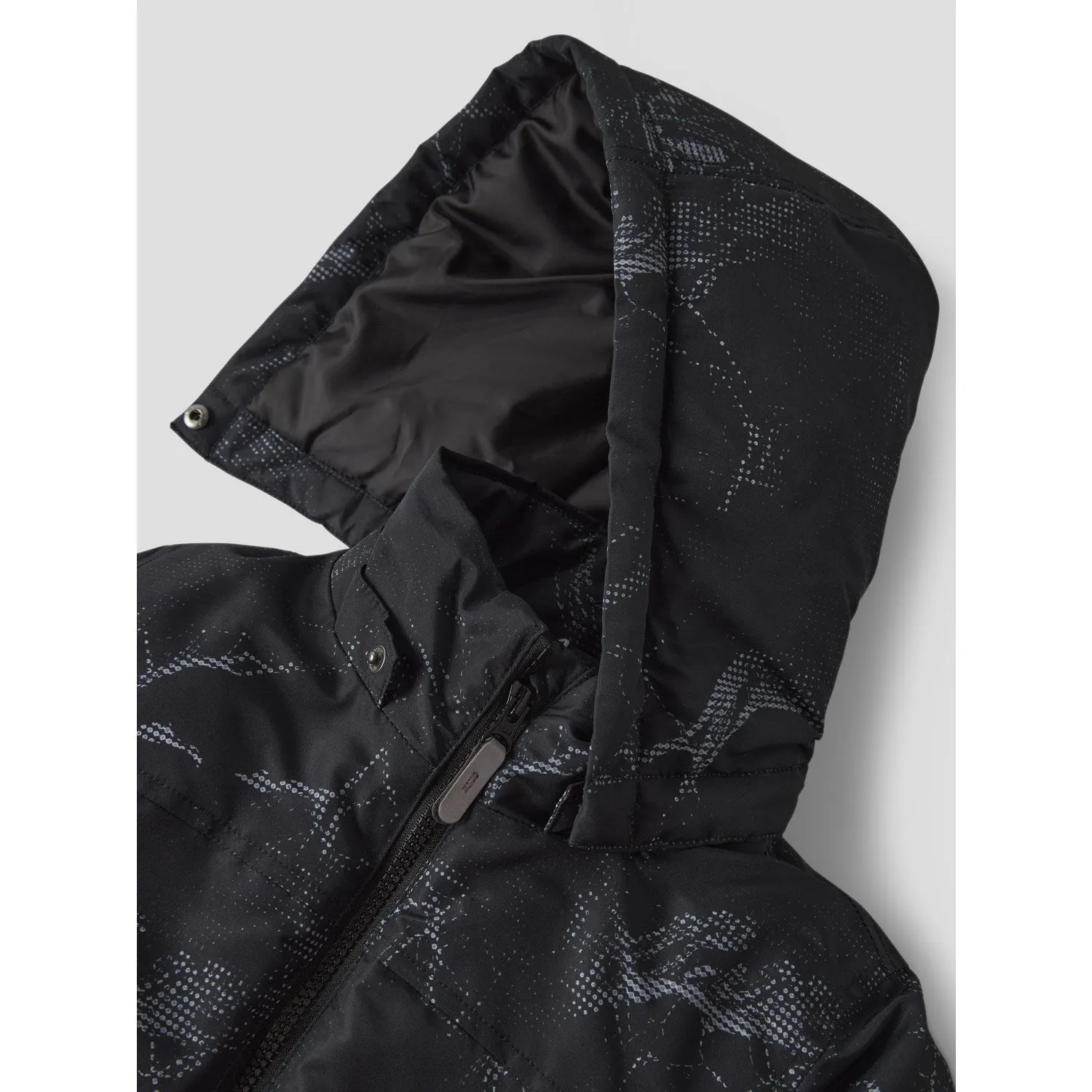 Name It Black Thunder Nkmmax Pa Jacket Aop Windproof Outer Layer