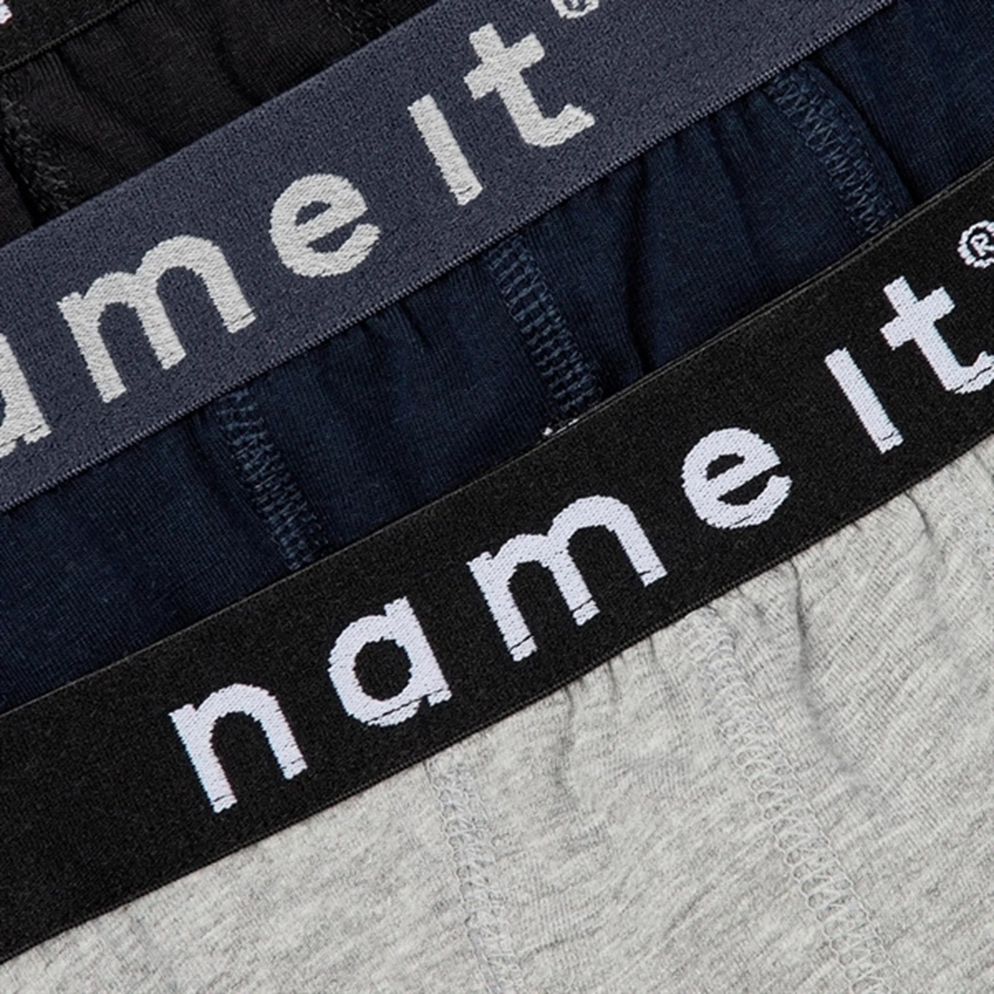 Name it Black/Grey Melange 3-pak Noos Boxershorts Lightweight Wear