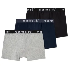Active Wear Lifestyle Fit Name it Black/Grey Melange 3-pak Noos Boxershorts