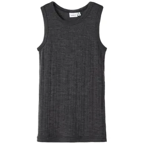 Name it Blue Graphite Wang Wool Needle Tank Top Plus Size Trendy
