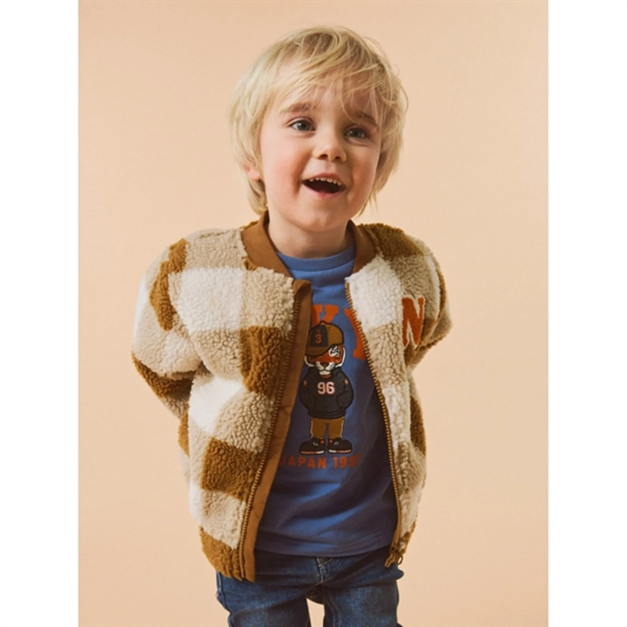 Performance Layer Classic Outfit Name it Bone Brown Safi Teddy Cardigan