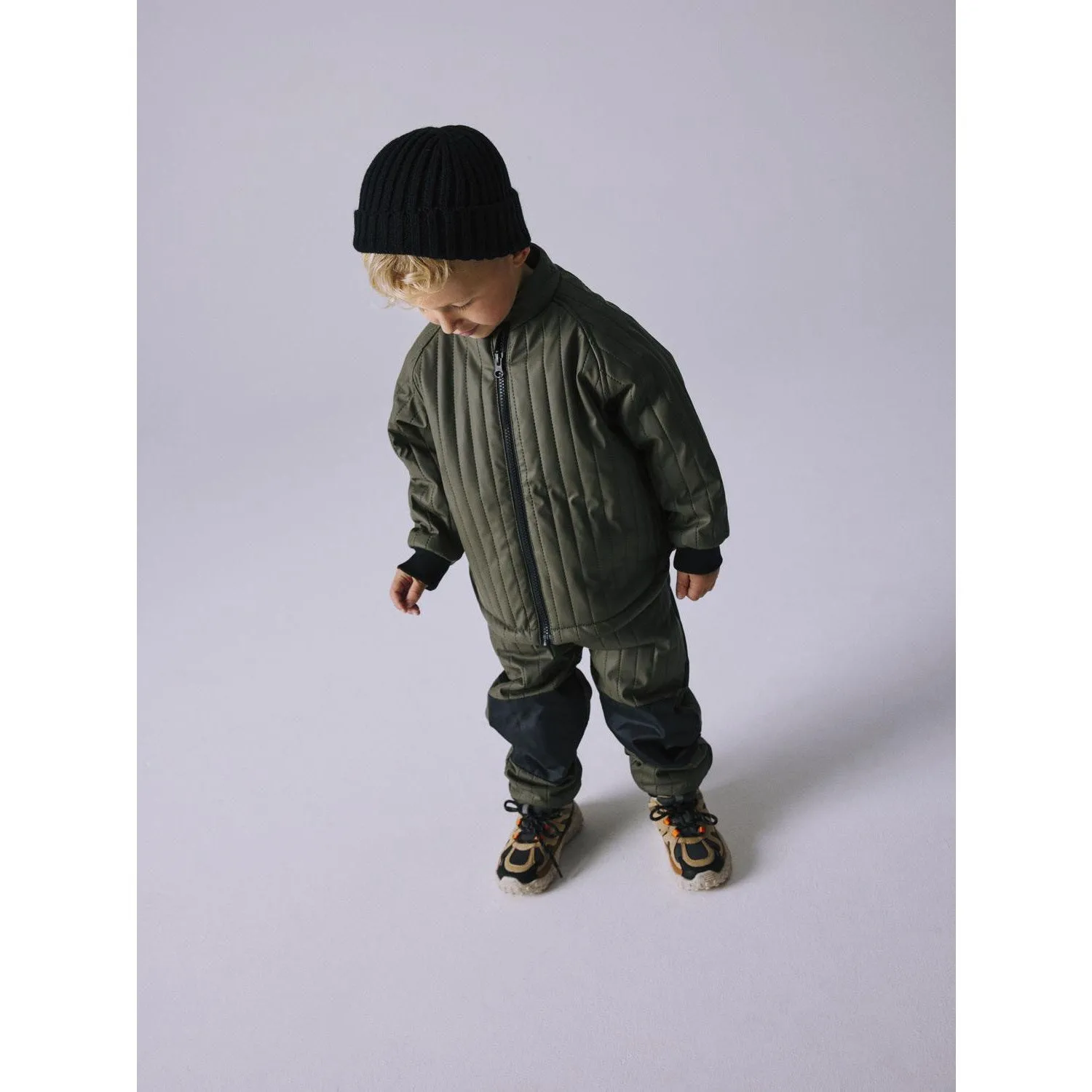 Feminine tie-front top Name It Climbing Ivy Mud Rub Quilted Set Solid Fo