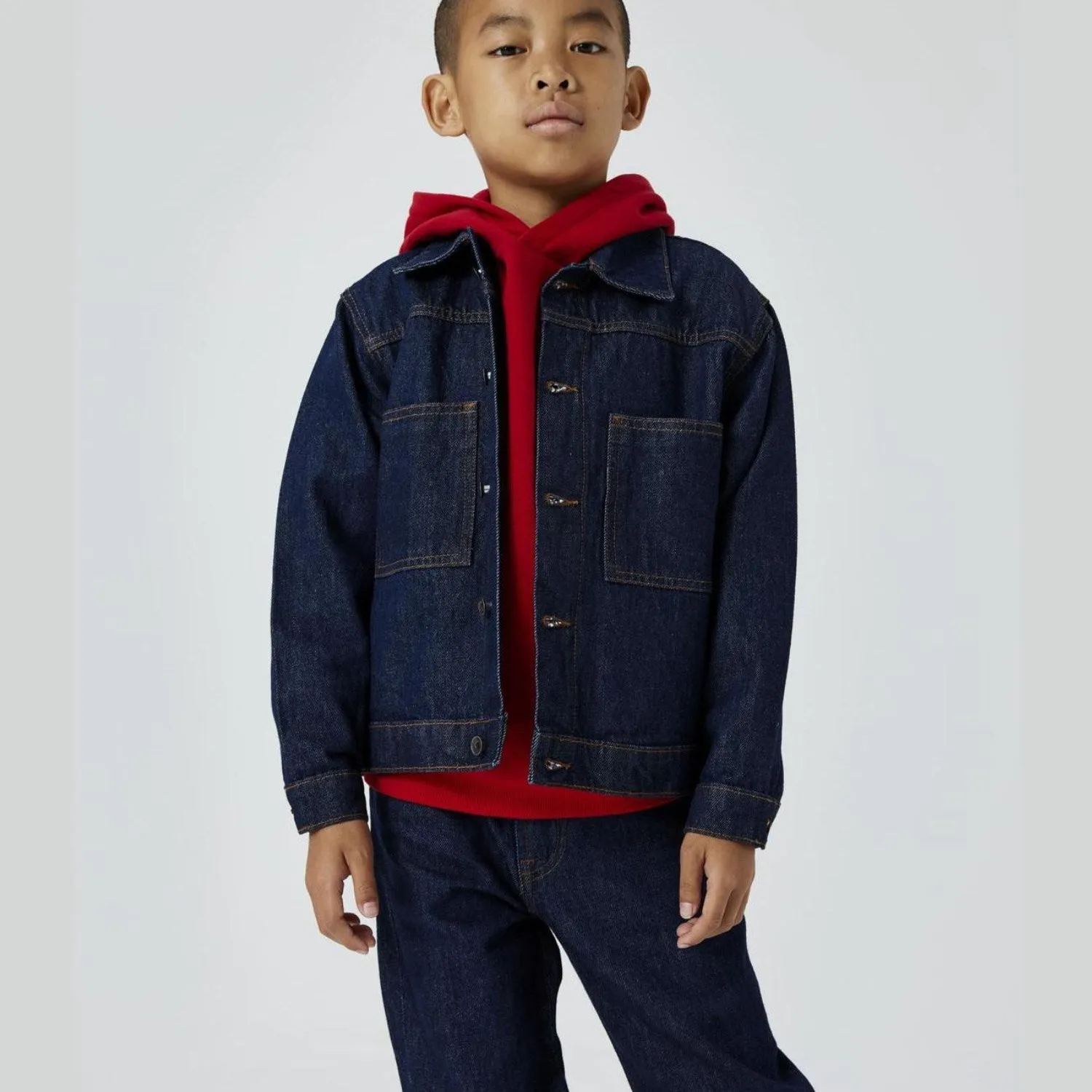 Name It Dark Blue Denim Unwashed Reese Denim Jacket Recycled Material