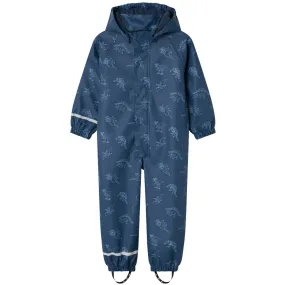 Name It Dark Denim Dry10 Rain Suit With Fleece Magic Walk In Rain Gear